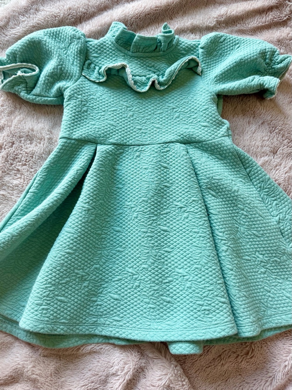 Janie and Jack Textured Ruffle Dress